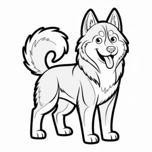 Página para colorear Husky