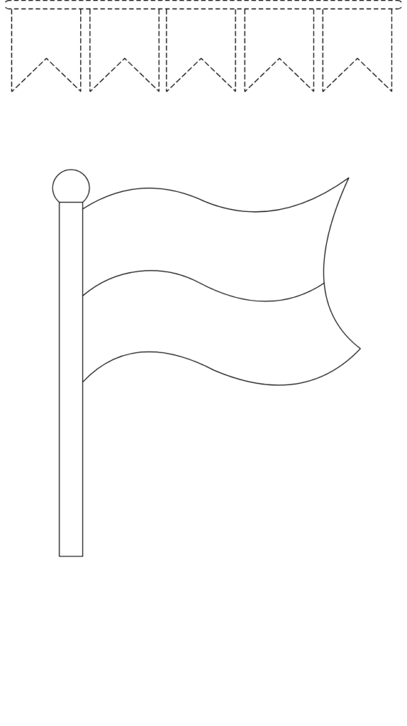 Dibujo para colorear Koningsdag: bandera