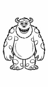 Hoja para colorear de Monsters, Inc.