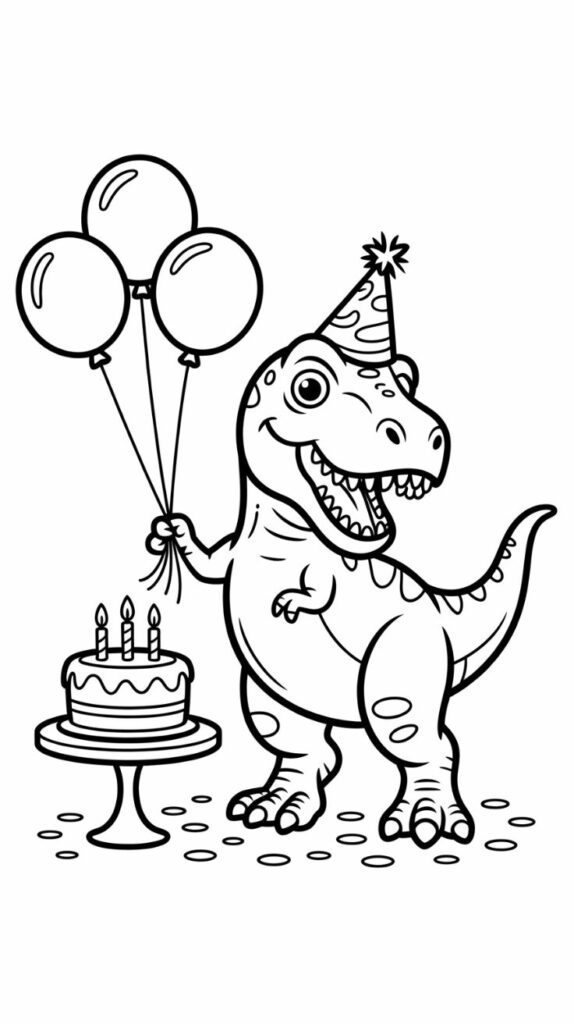 Página para colorear de T-Rex: dibujos gratis para colorear