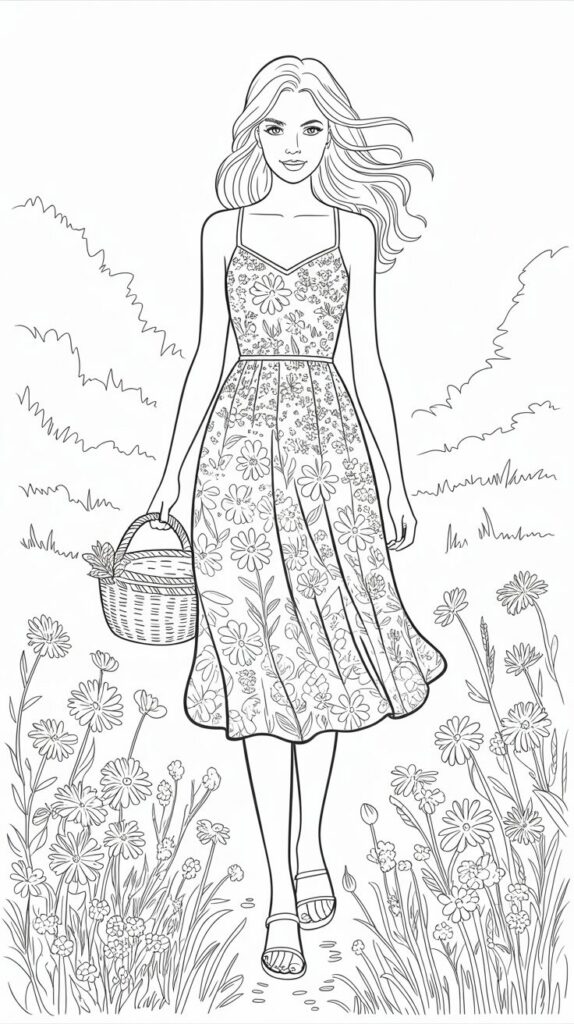 Página para colorear TopModel BFF