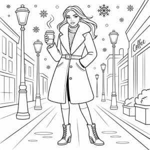 Hoja para colorear de la cara de una top model