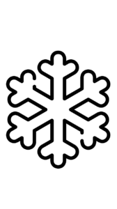 Página para colorear de invierno: copo de nieve