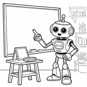 Páginas para colorear de robots - descarga gratis