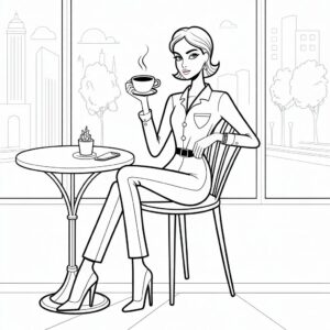 Dibujos para colorear de Top Model: vestir y personalizar