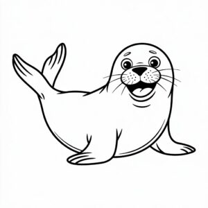 Páginas para colorear de focas