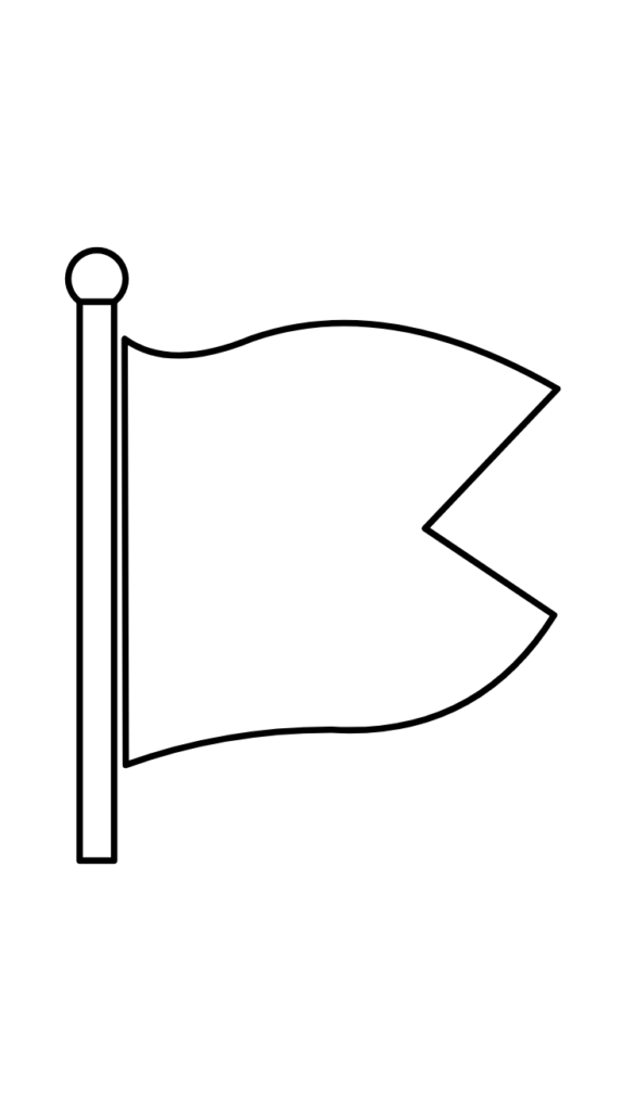 Bandera en blanco para colorear