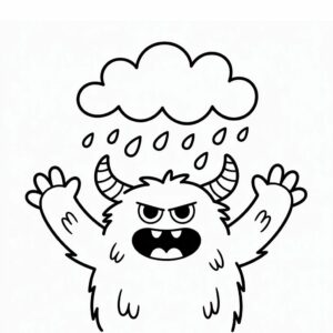 Página para colorear de monstruos