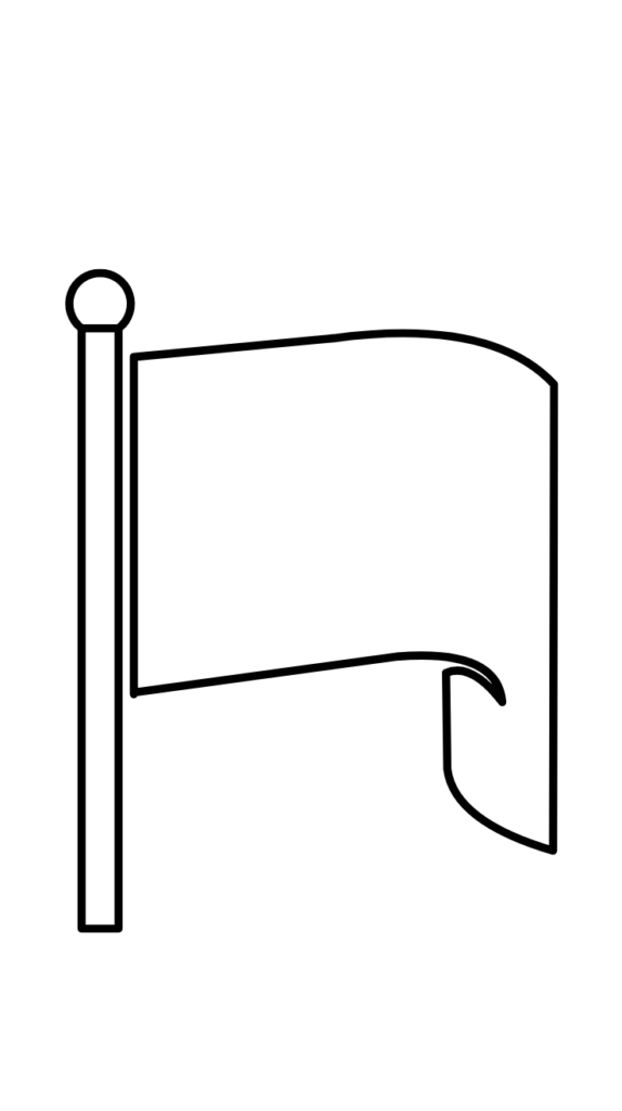 Página para colorear de la bandera de Sinterklaas