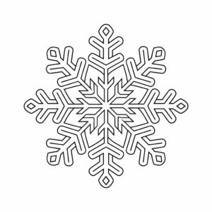 Página para colorear de copos de nieve