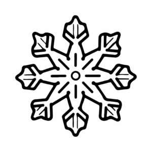 Página para colorear mandala de copo de nieve