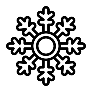 Dibuja y colorea un copo de nieve