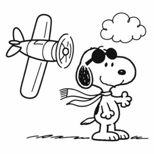 Página para colorear de Snoopy