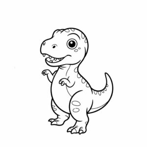 Página para colorear de T-Rex - Imprime gratis y colorea ya