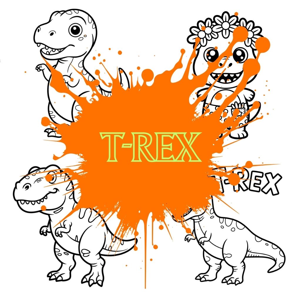 Página para colorear de T-Rex para imprimir