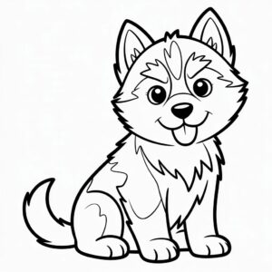 Dibujo de Husky siberiano
