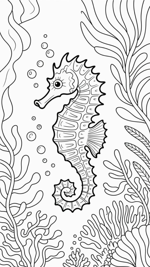 Dibujo de caballito de mar