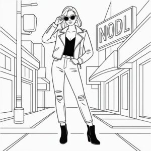 Imprime ahora la página para colorear de Top Model