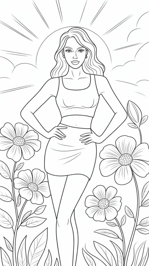 Dibujo de una supermodelo