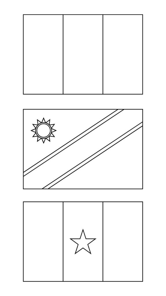 Bandera de los Países Bajos para colorear