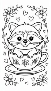 Dibujo de un mapache y un zorro