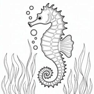 dibujo de caballito de mar