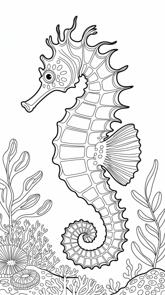 Dibuja caballitos de mar