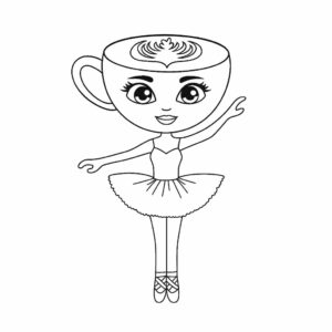 Descarga gratis: página para colorear Ballerina Cappuccina