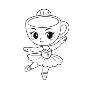 Ballerina Cappuccina: página para colorear imprimible