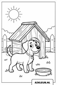 Perro para caseta de perros - página para colorear.jpg