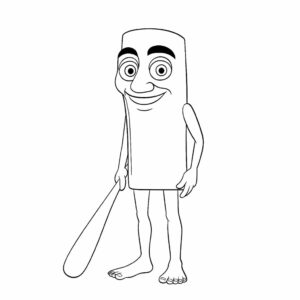 Descarga ya la página para colorear de Sahur Man