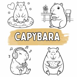 Capibara para colorear