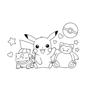 Páginas para colorear Pokémon adorables