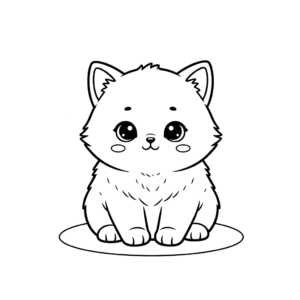 Hoja para colorear de cachorro lindo